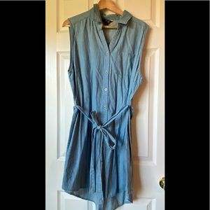 Chambray Sleeveless Dress